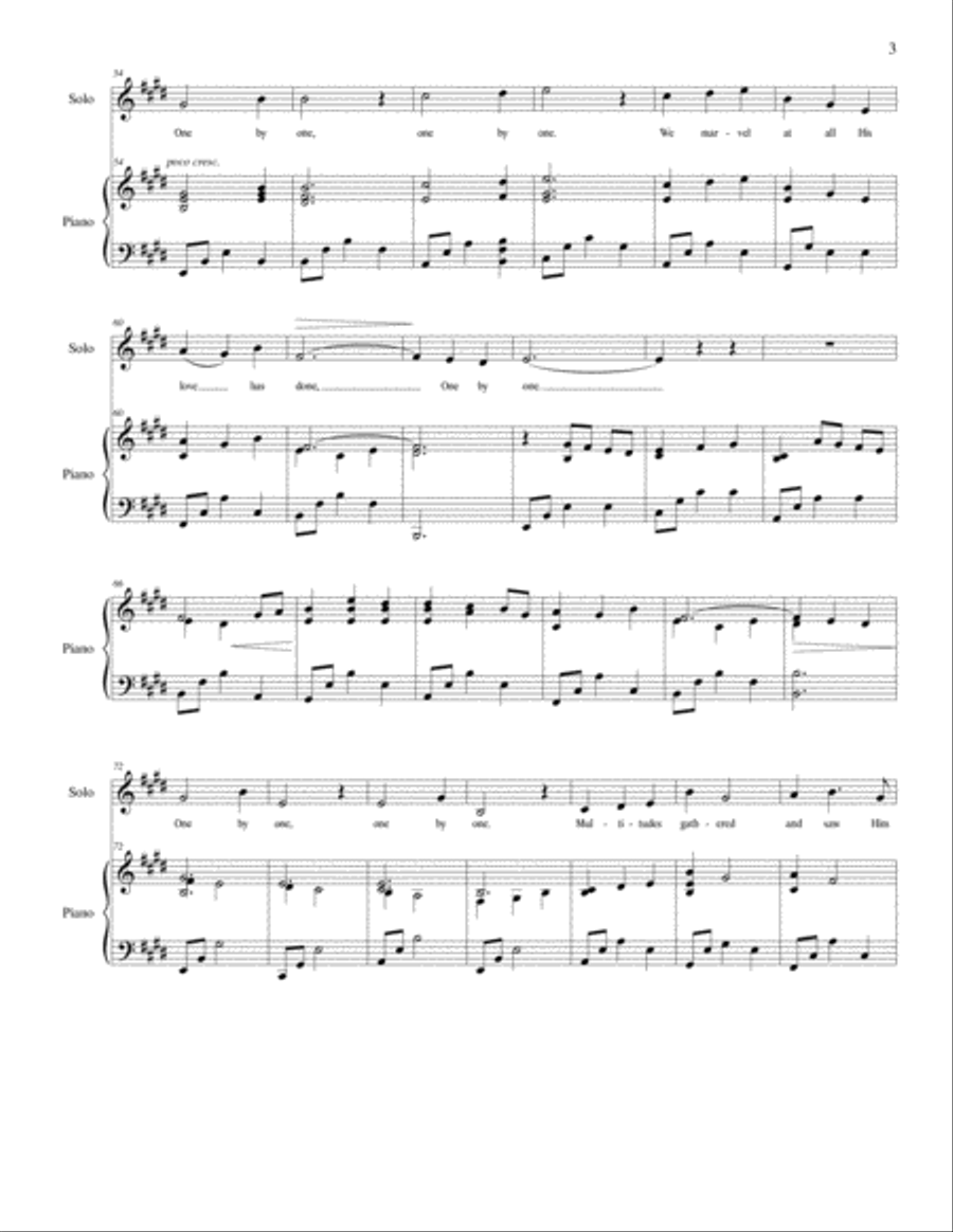 One by One - Piano and Vocal Arrangement Voice scores gallery preview page 4