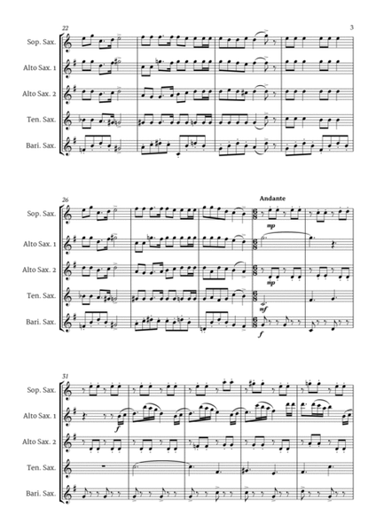 Jingle Bells for Saxophone Quintet image number null
