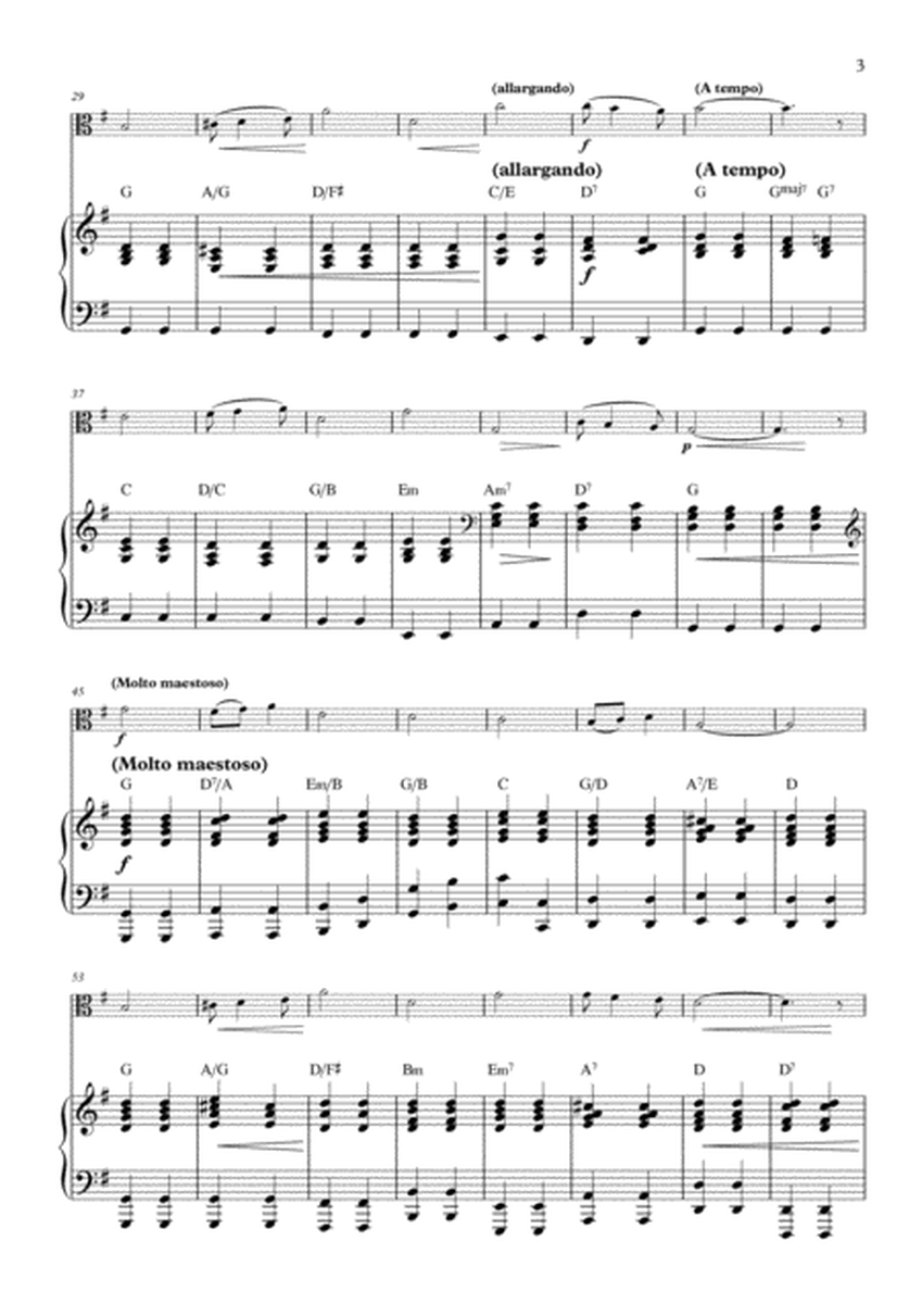 Pomp and Circumstance - Viola & Piano (Easy)