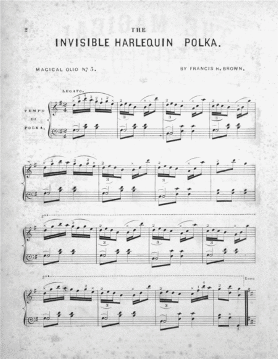 Invisible Harlequin Polka Piano Solo scores gallery preview page 2