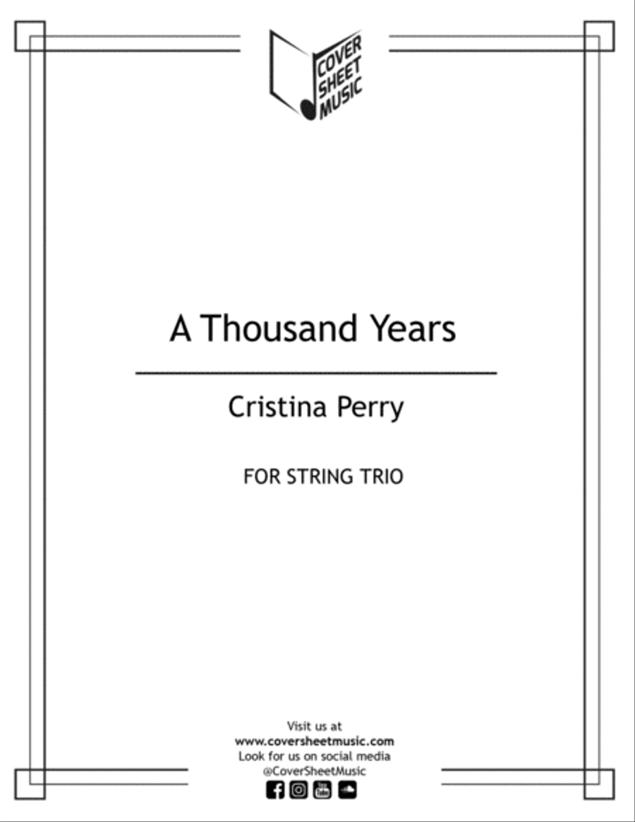 A Thousand Years String Trio scores gallery preview page 1