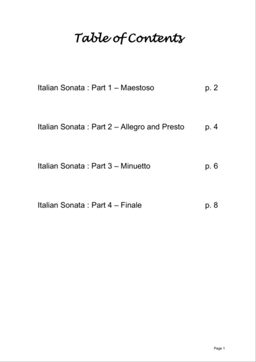 Italian sonata for classical guitar by Andrei Krylov Acoustic Guitar scores gallery preview page 3