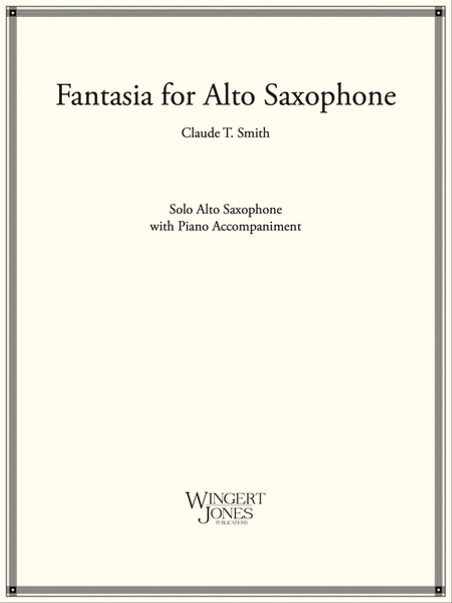 Fantasia For Alto Saxophone