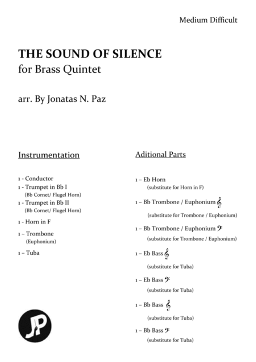 The Sound Of Silence Brass Ensemble scores gallery preview page 2