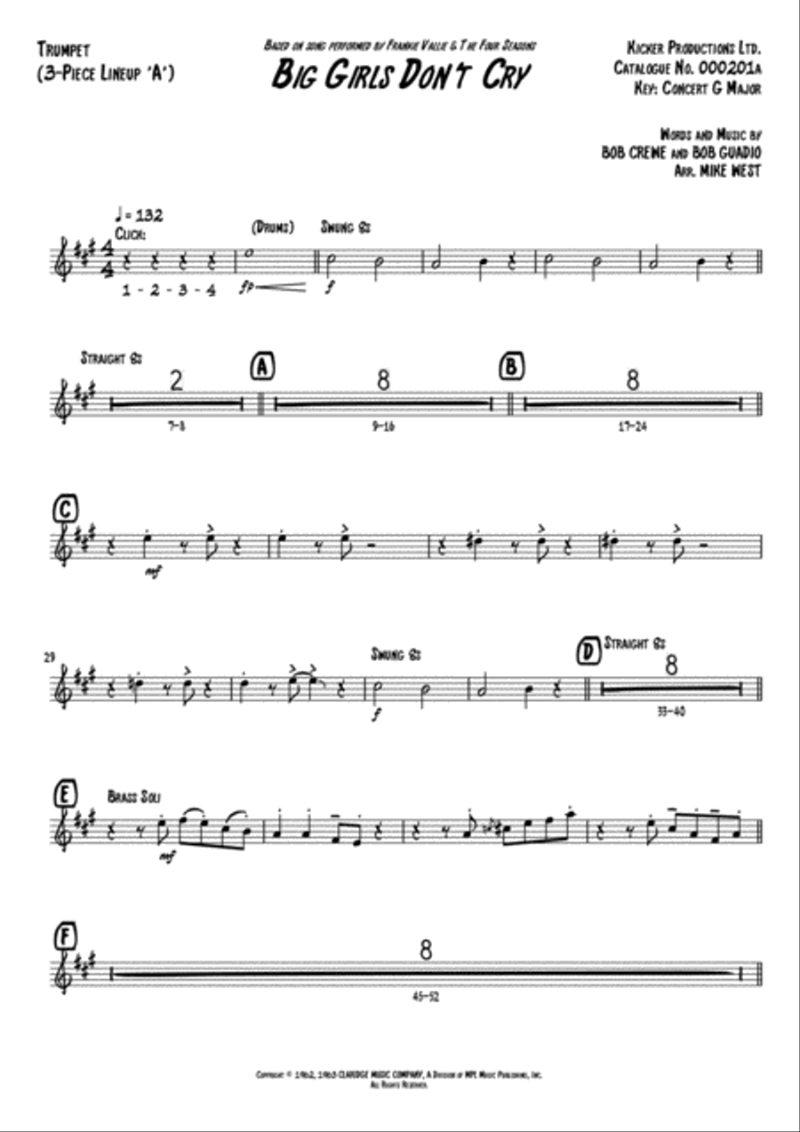 Big Girls Don't Cry Small Ensemble scores gallery preview page 2