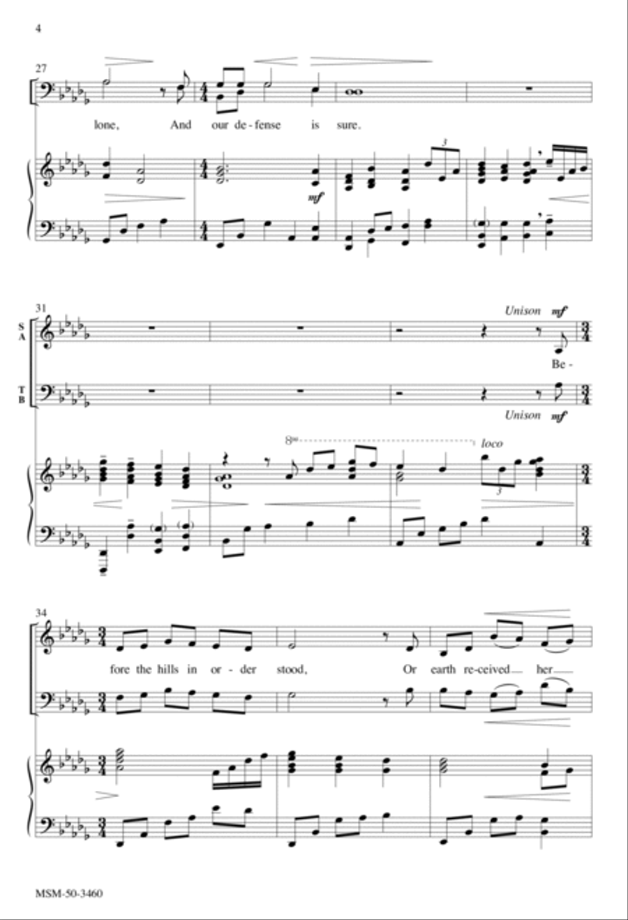 O God, Our Help in Ages Past 4-Part scores gallery preview page 3