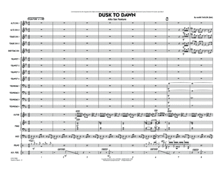 Dusk To Dawn (Solo Alto Sax Feature) - Conductor Score (Full Score)