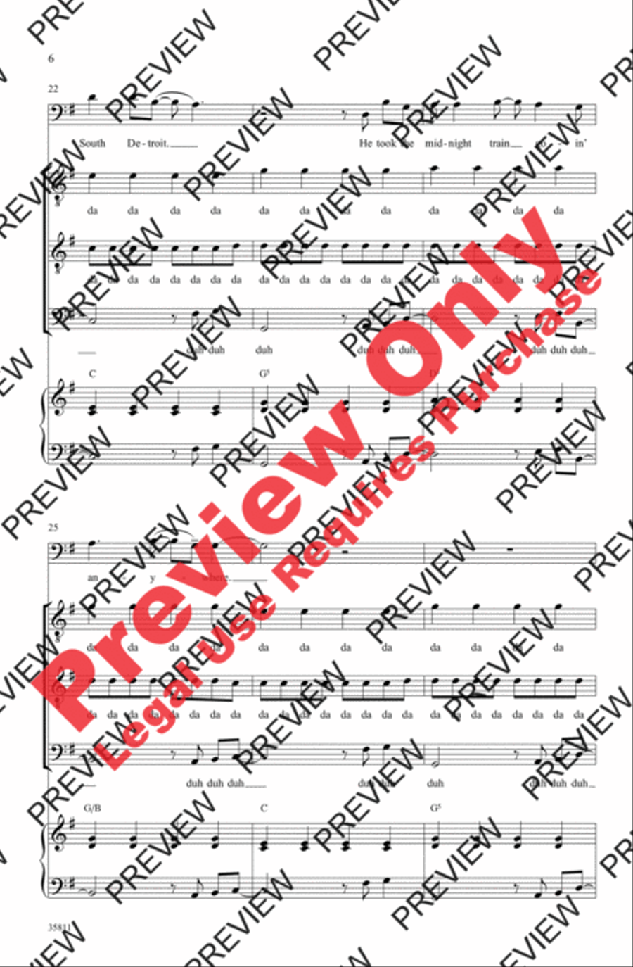 Don't Stop Believin' Men's Choir scores gallery preview page 6