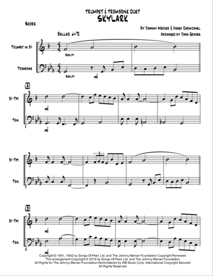 Skylark Skylark Brass Duet scores gallery preview page 2