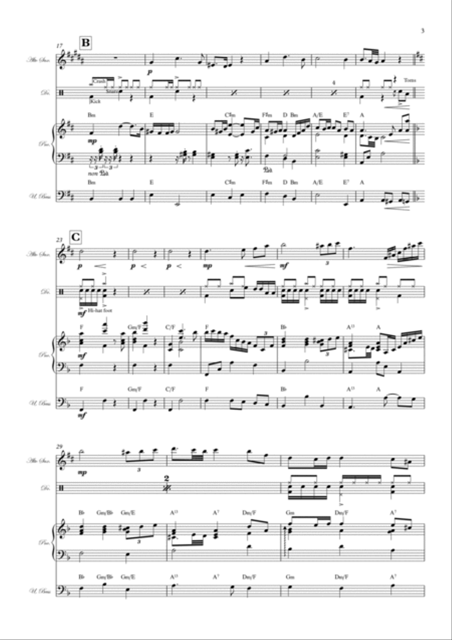 Lascia ch'io piangia (from Rinaldo) Jazz Ensemble scores gallery preview page 3