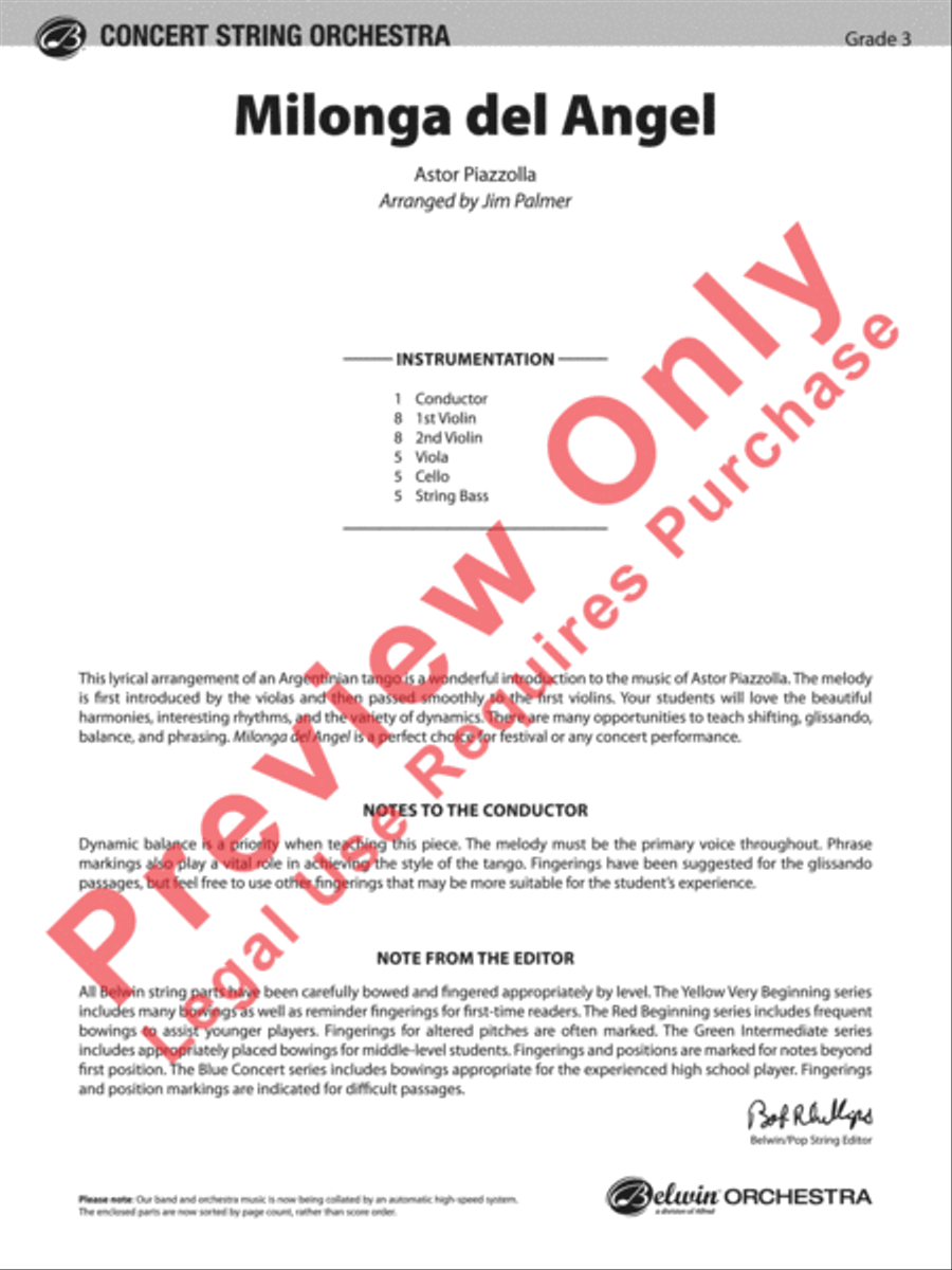Milonga del Angel String Orchestra scores gallery preview page 2