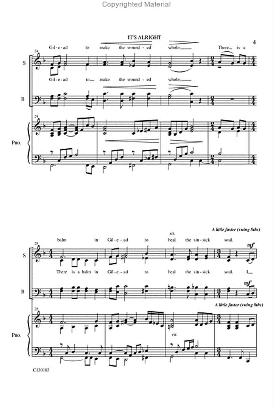 It's Alright Medley It's Alright Medley 4-Part scores gallery preview page 6