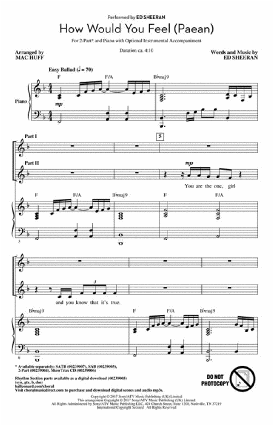 <br>Sheet music extract