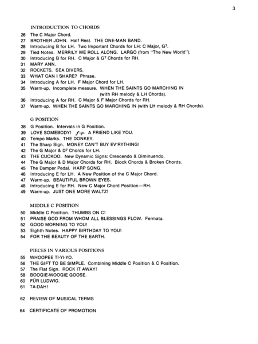 Alfred's Basic Piano Chord Approach Lesson Book, Book 1 Piano Method scores gallery preview page 3