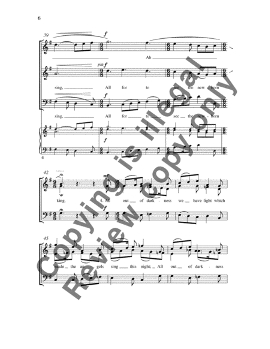 On Christmas night (Sussex Carol) 3-Part scores gallery preview page 5