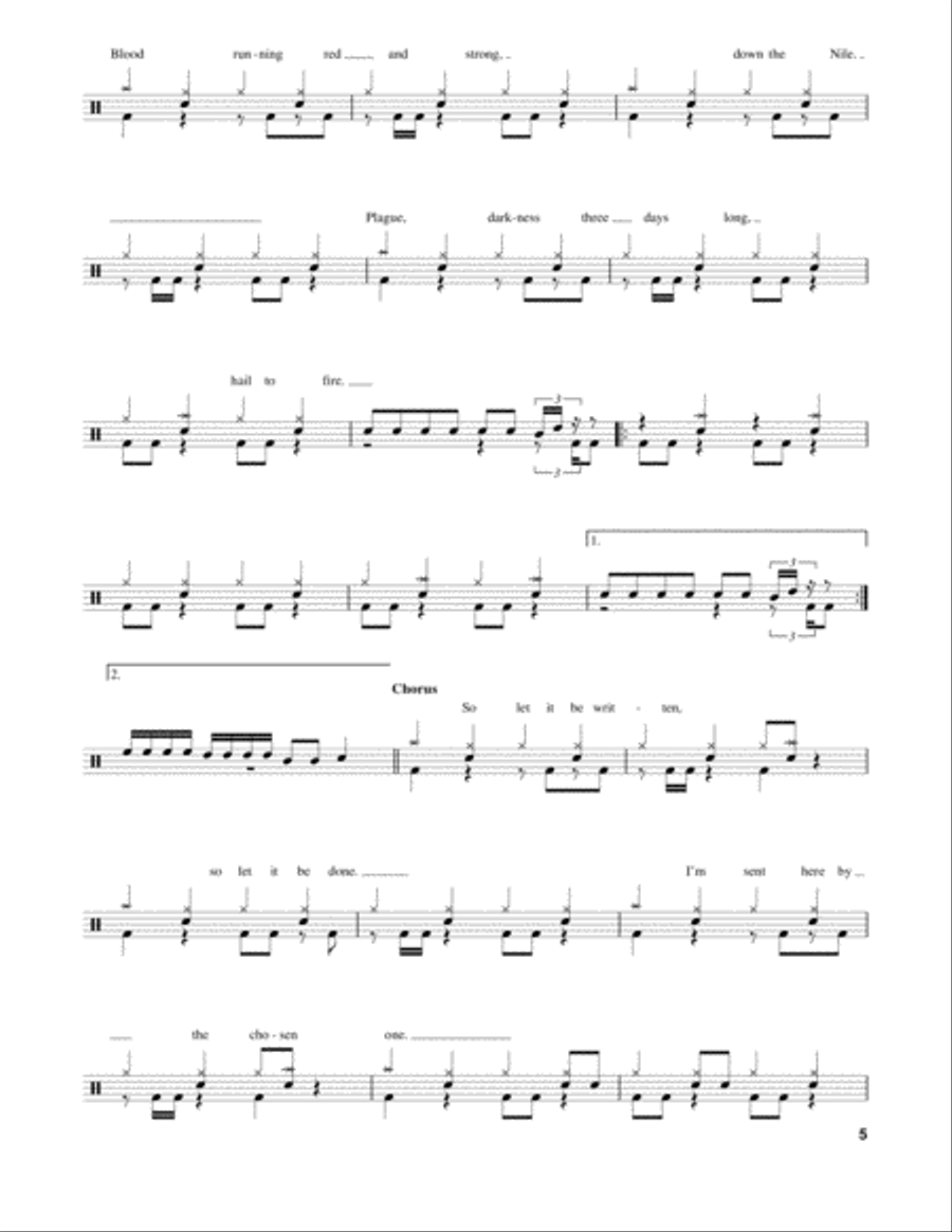 Creeping Death Drum Set scores gallery preview page 5