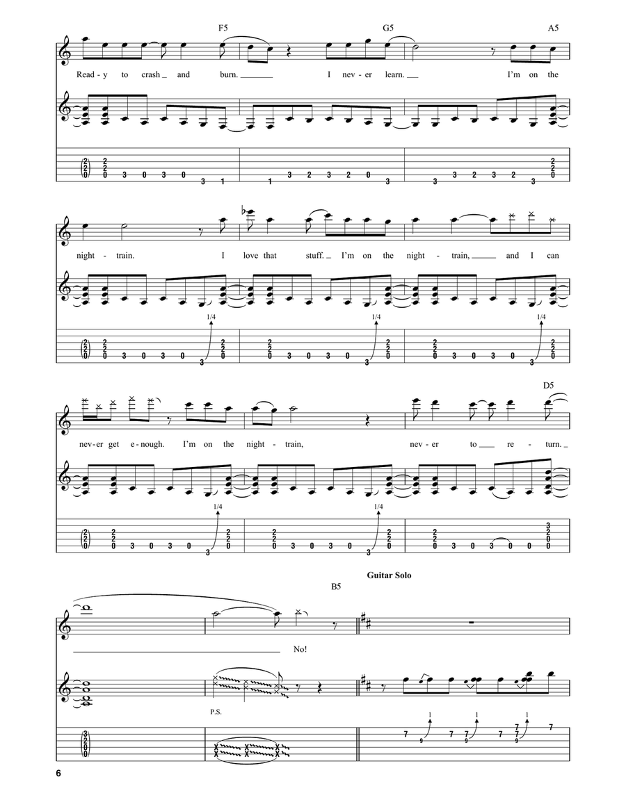 Nightrain Nightrain Acoustic Guitar scores gallery preview page 6