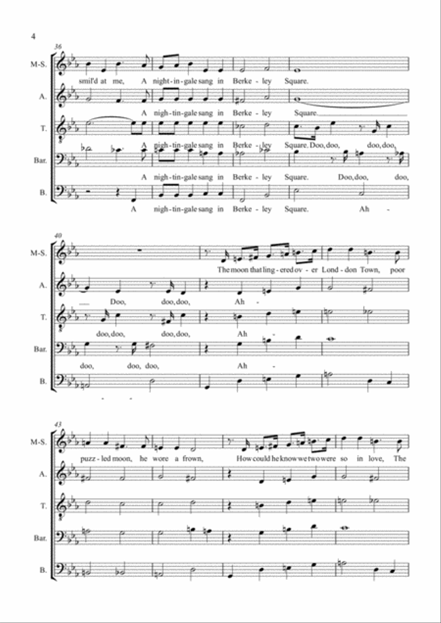 A Nightingale Sang In Berkeley Square Small Ensemble scores gallery preview page 4