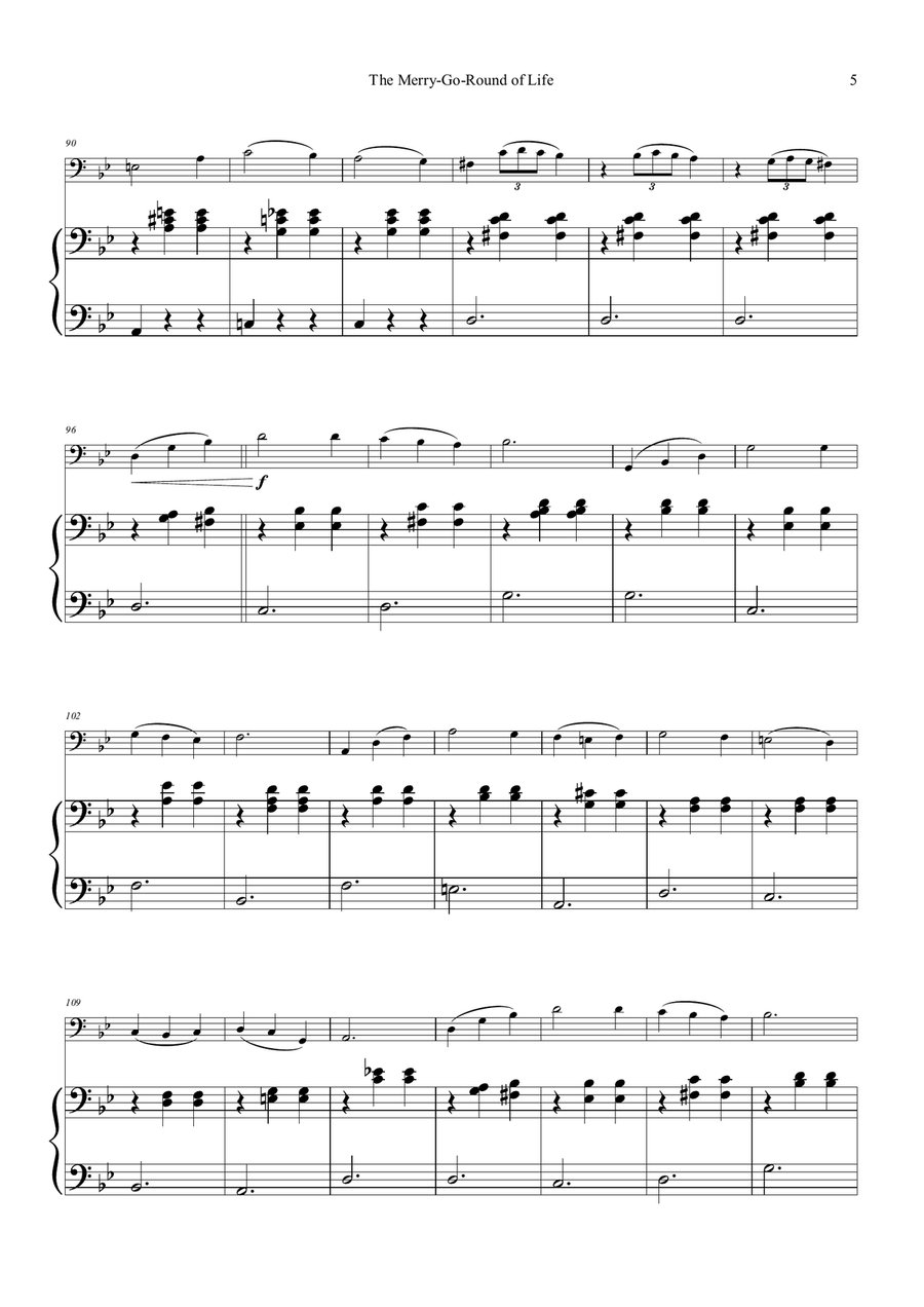 Merry-go-round Of Life Chamber Music scores gallery preview page 5
