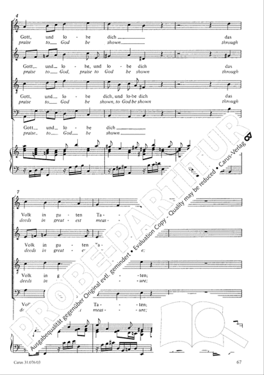 The heavens are telling the Father's glory (Die Himmel erzahlen die Ehre Gottes) 4-Part scores gallery preview page 68
