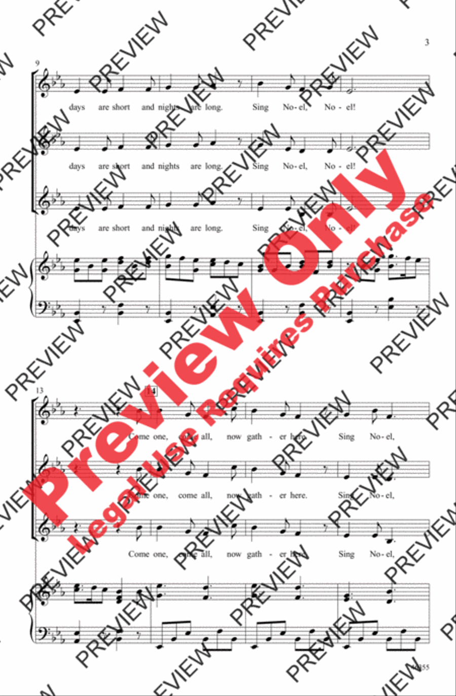 A Winter Noel Women's Choir scores gallery preview page 3