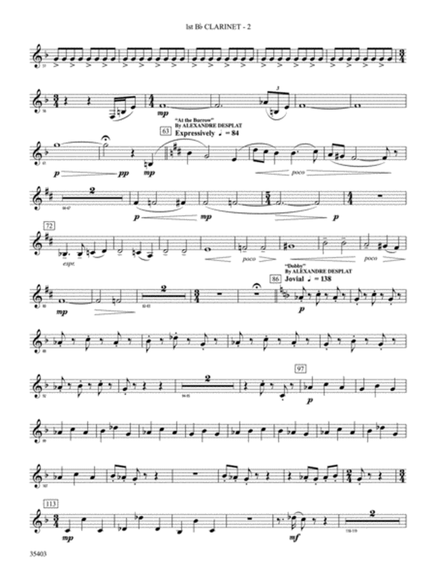 Harry Potter and the Deathly Hallows, Part 1, Suite from: 1st B-flat Clarinet