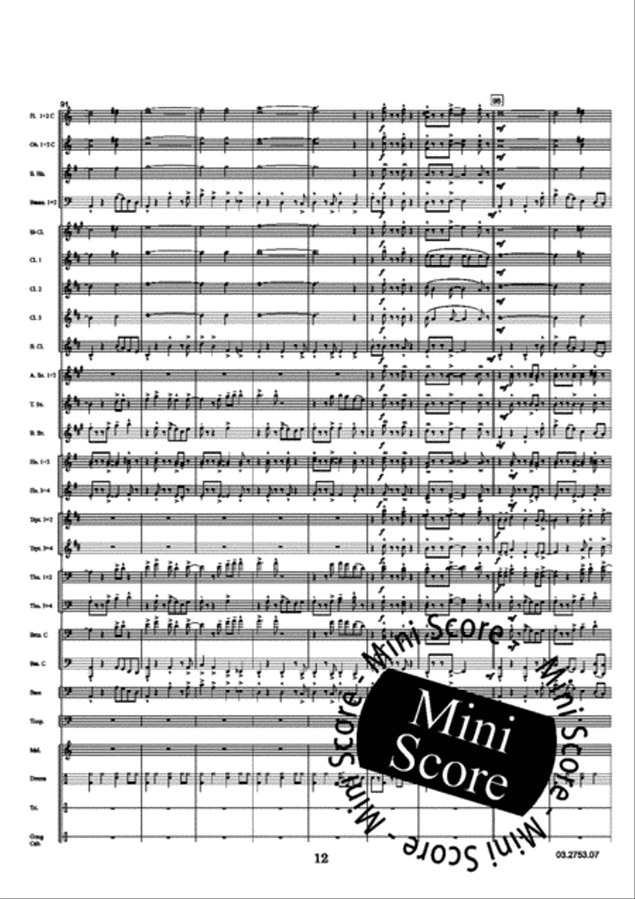 Turn of a Friendly card Concert Band scores gallery preview page 16