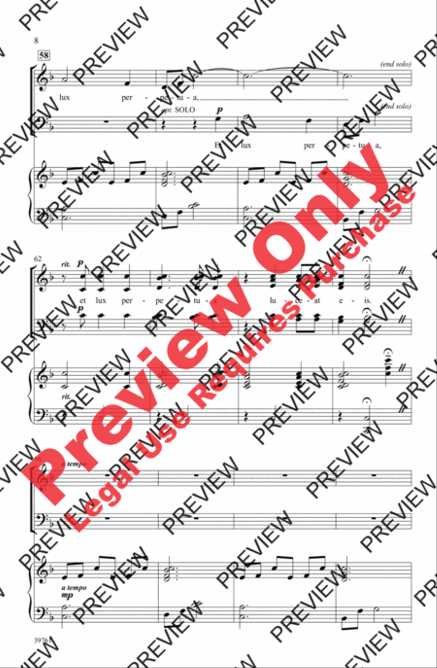 Lux Aeterna 4-Part scores gallery preview page 7