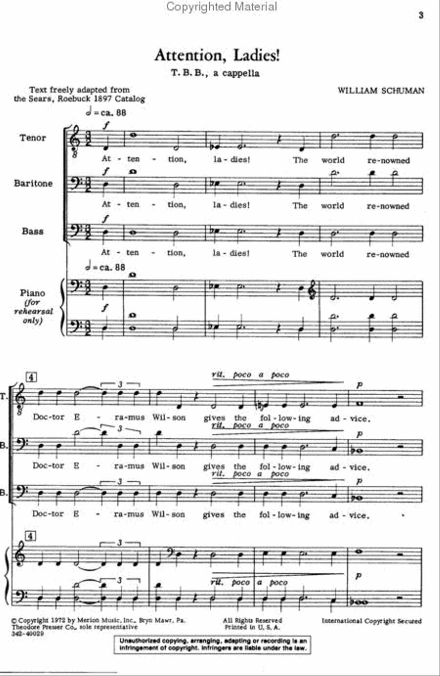 Attention, Ladies Attention, Ladies 3-Part scores gallery preview page 2