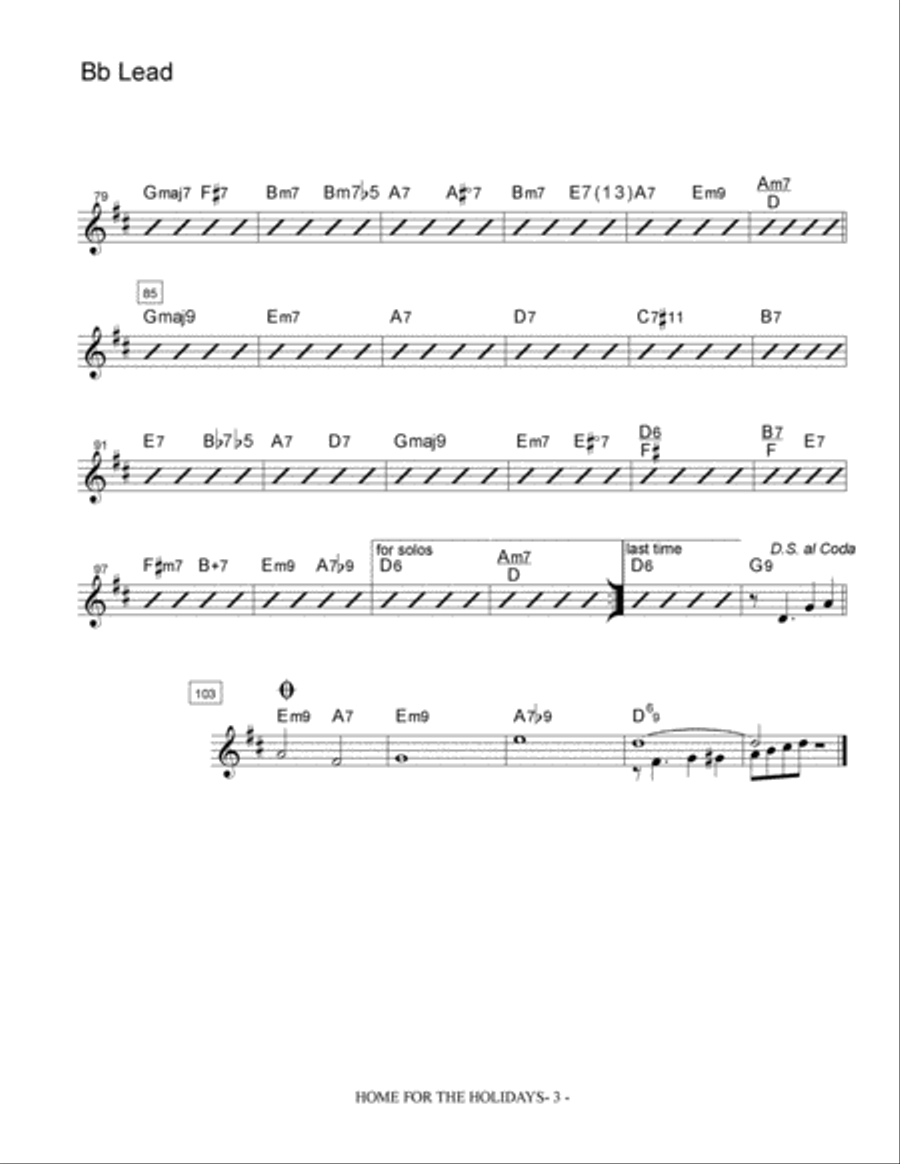 (There's No Place Like) Home For The Holidays Jazz Ensemble scores gallery preview page 6