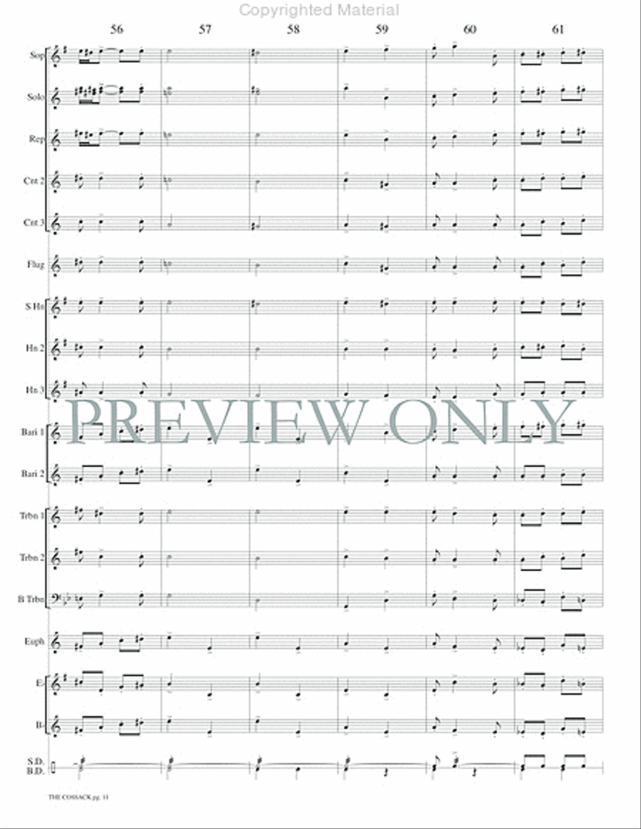 The Cossack Concert Band scores gallery preview page 13