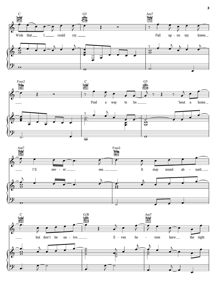 Superman (It's Not Easy) Piano, Vocal, Guitar scores gallery preview page 3