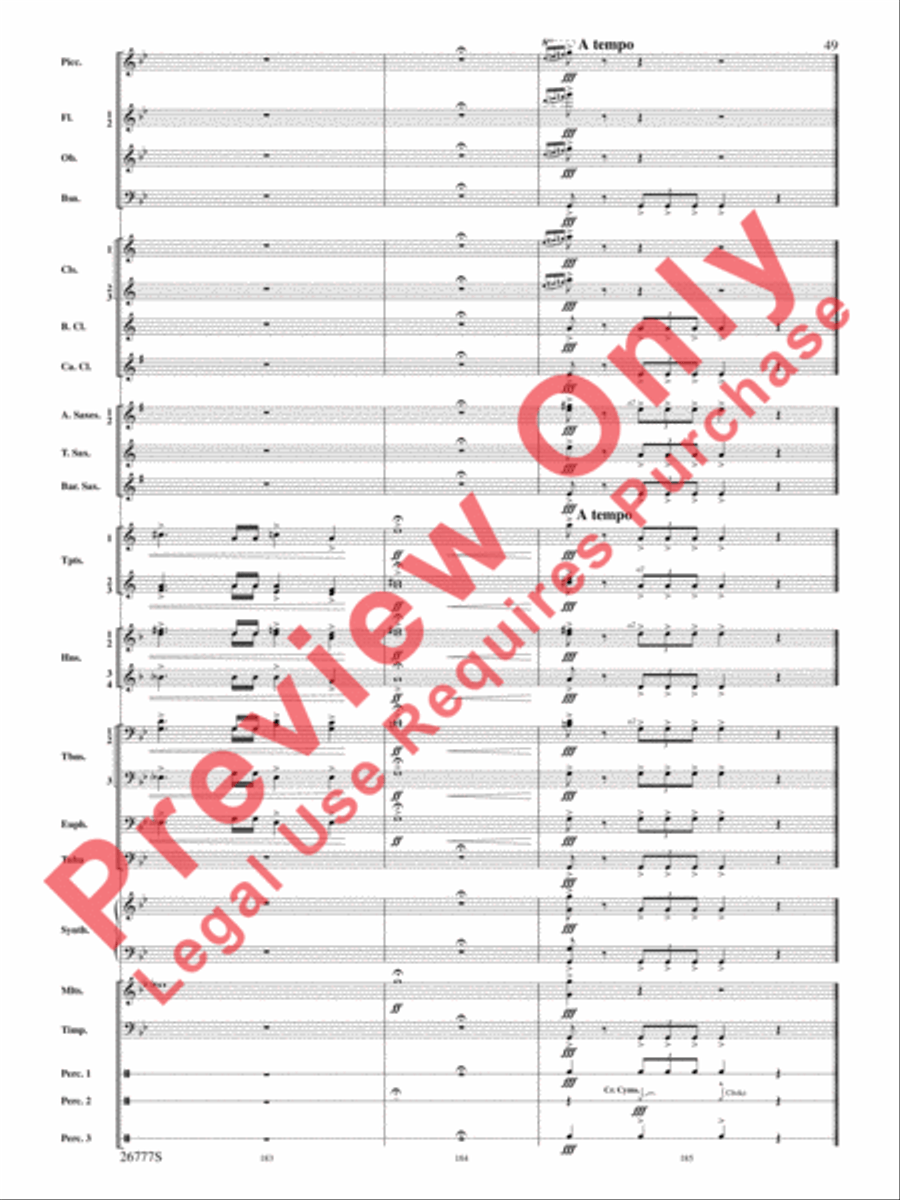 Soaring with John Williams Concert Band scores gallery preview page 50