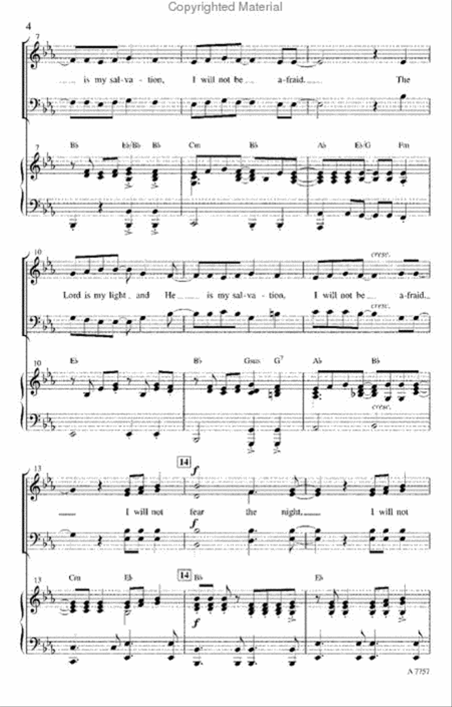 The Lord Is My Light 4-Part scores gallery preview page 3