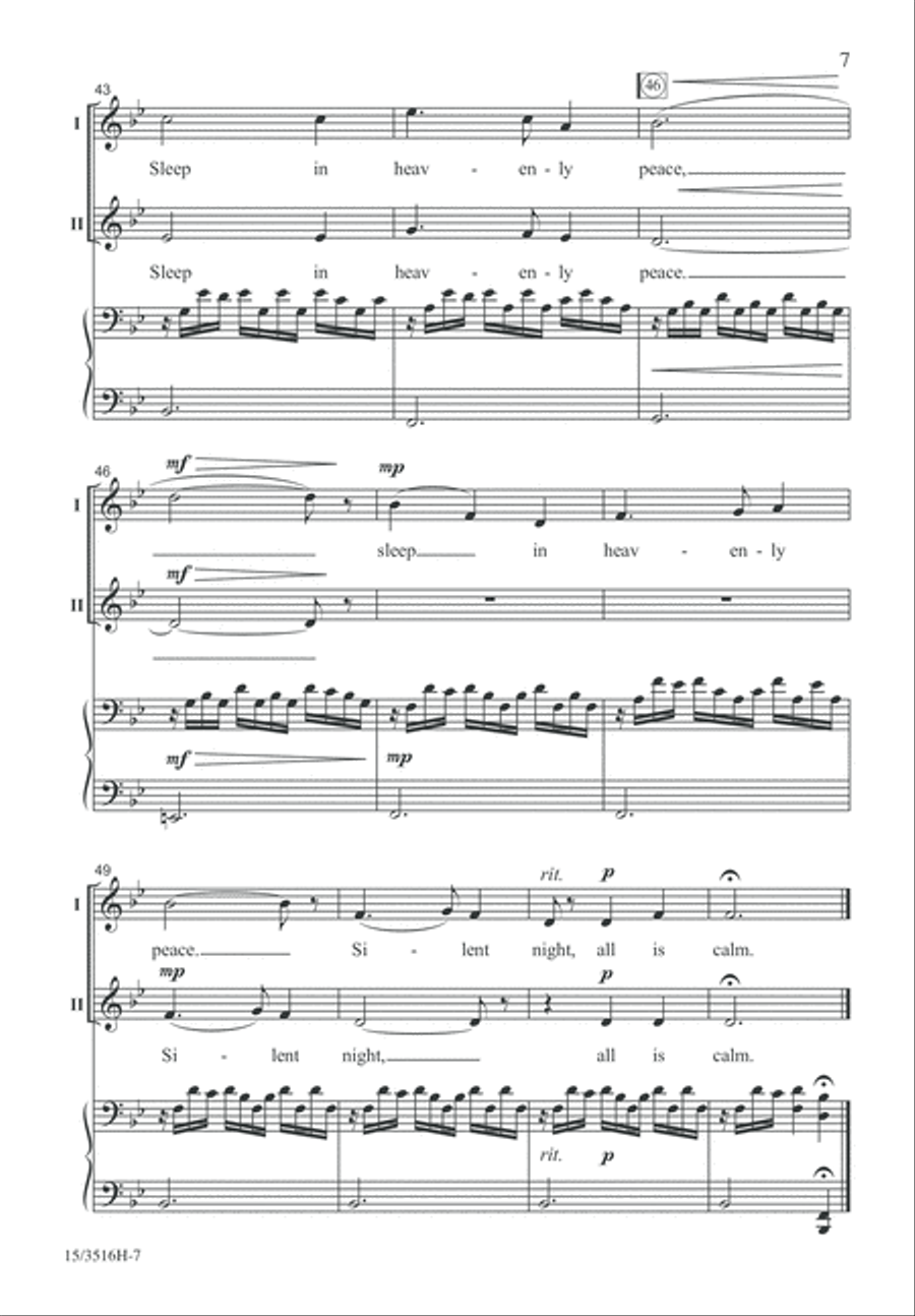 All is Calm, Sleep in Peace 2-Part scores gallery preview page 7