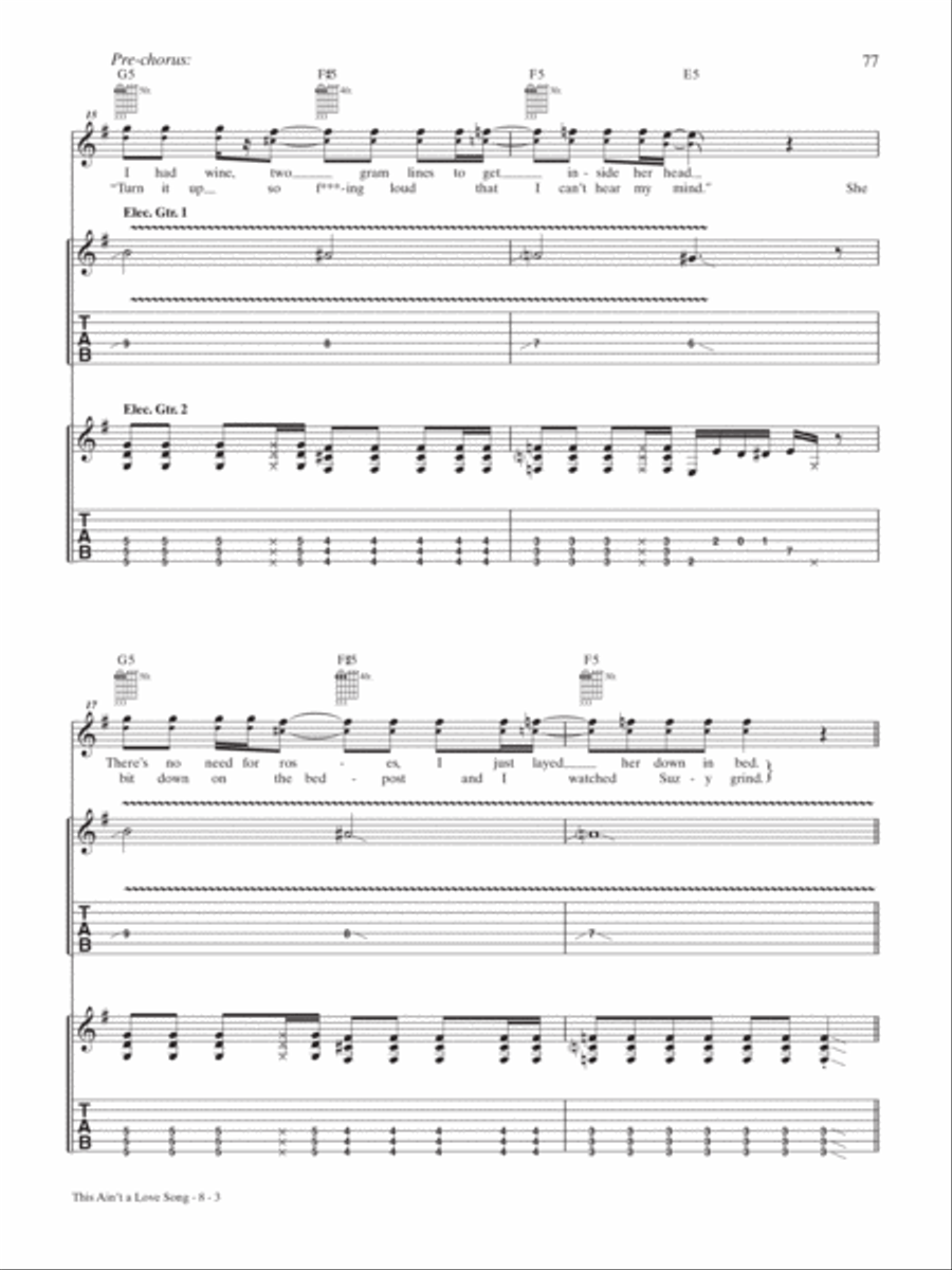This Ain't a Love Song This Ain't a Love Song Guitar Tablature scores gallery preview page 3