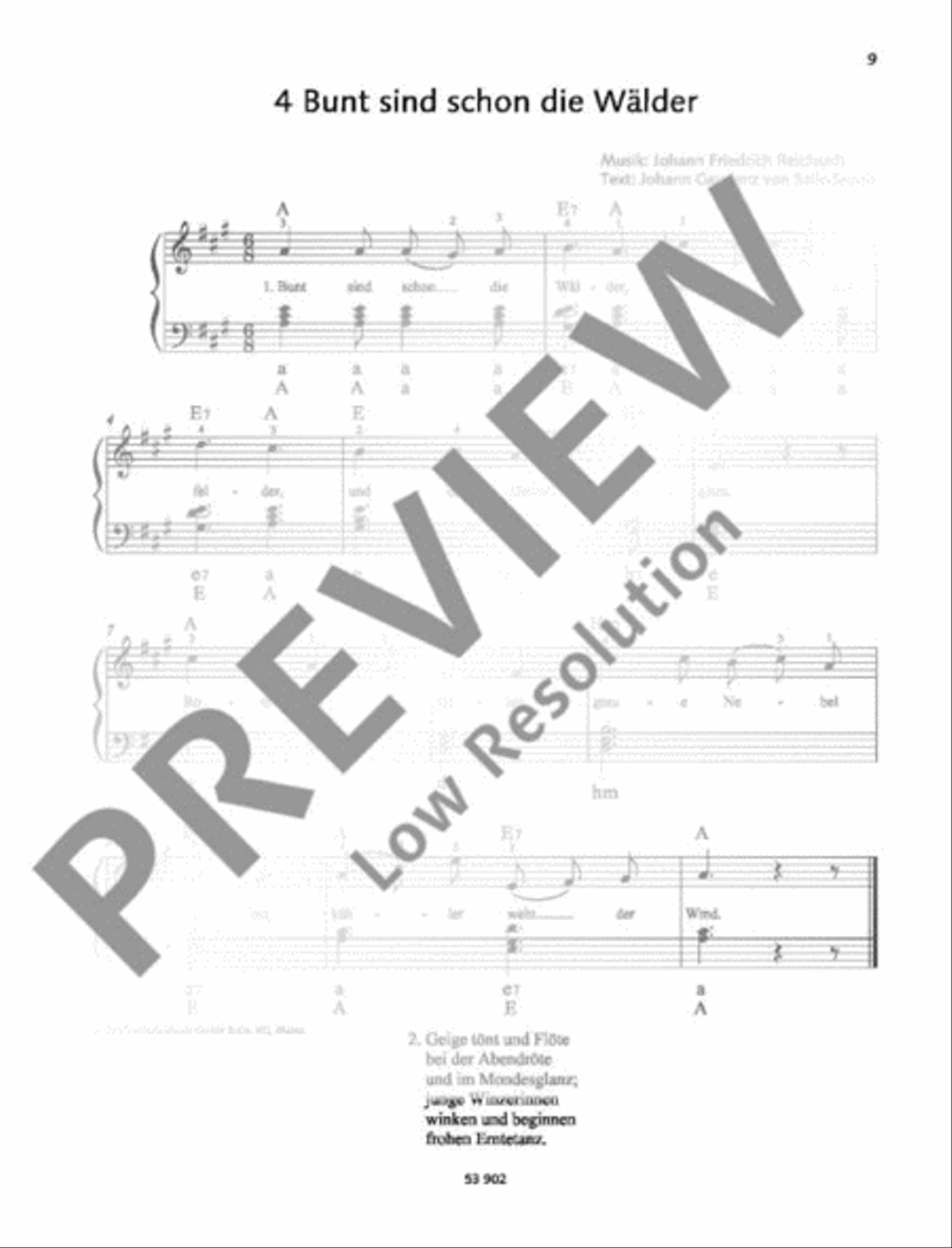 Bunt sind schon die Wälder Flute scores gallery preview page 2