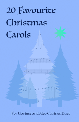 Book cover for 20 Favourite Christmas Carols for Clarinet and Alto Clarinet Duet