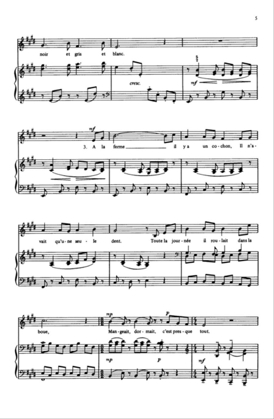 A La Ferme Unison Choir scores gallery preview page 4