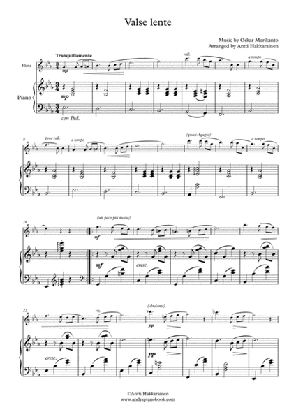 Valse Lente - Flute & Piano