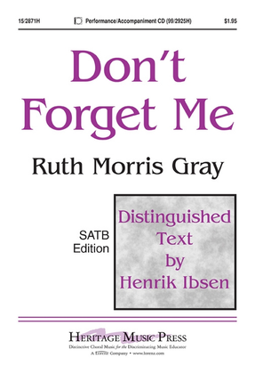 Book cover for Don't Forget Me
