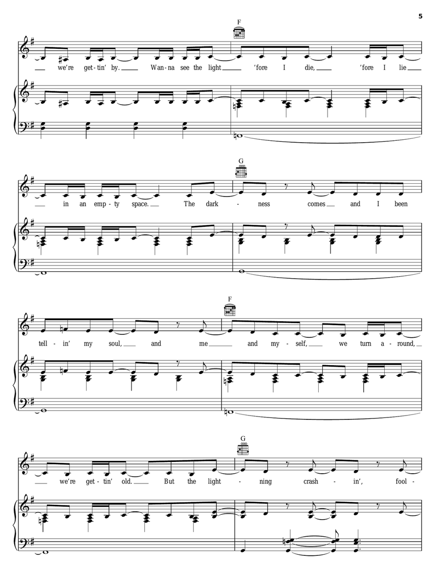 Sure Looks Good To Me Sure Looks Good To Me Piano, Vocal, Guitar scores gallery preview page 5