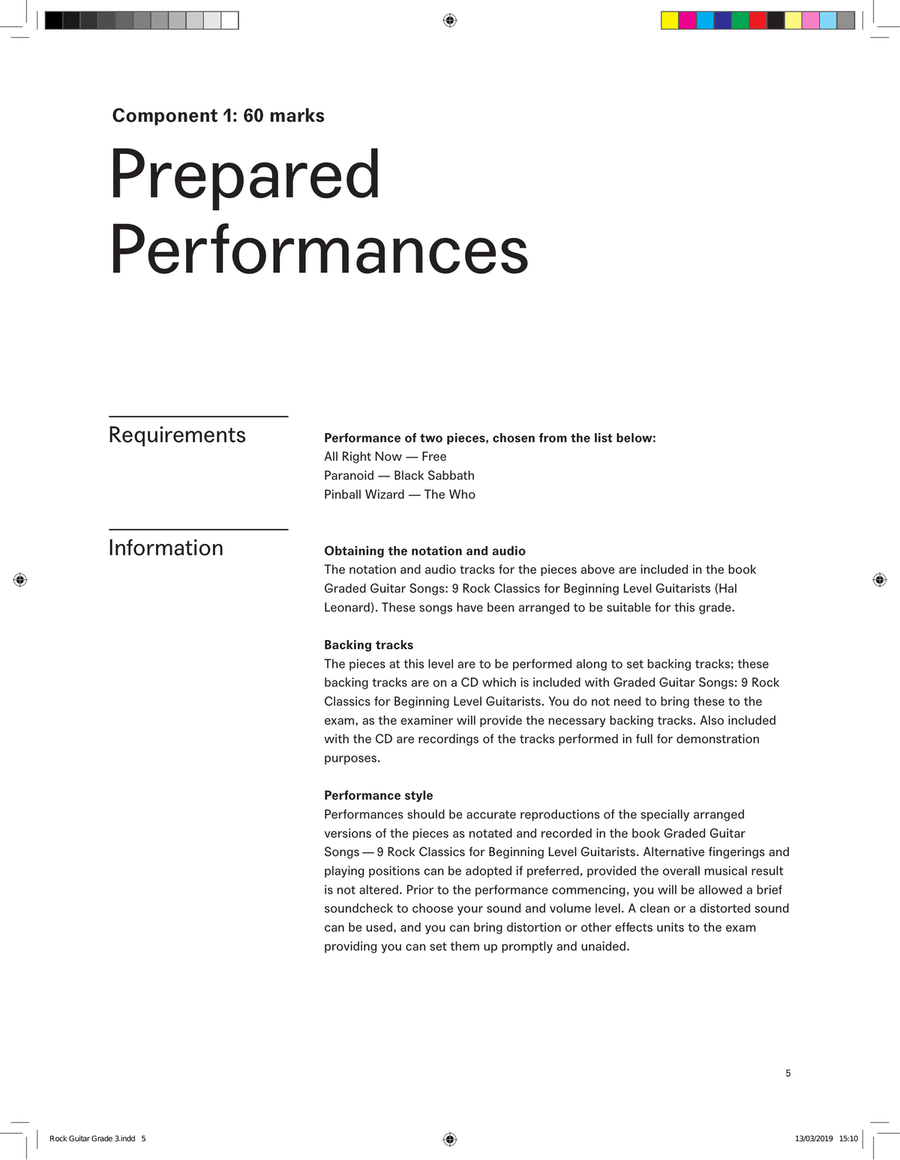 LCME Rock Guitar Handbook 2019 - Grade 3 Electric Guitar scores gallery preview page 5