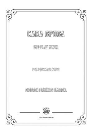 Book cover for Handel-Cara sposa(Version I) in b flat minor,for Voice and Piano