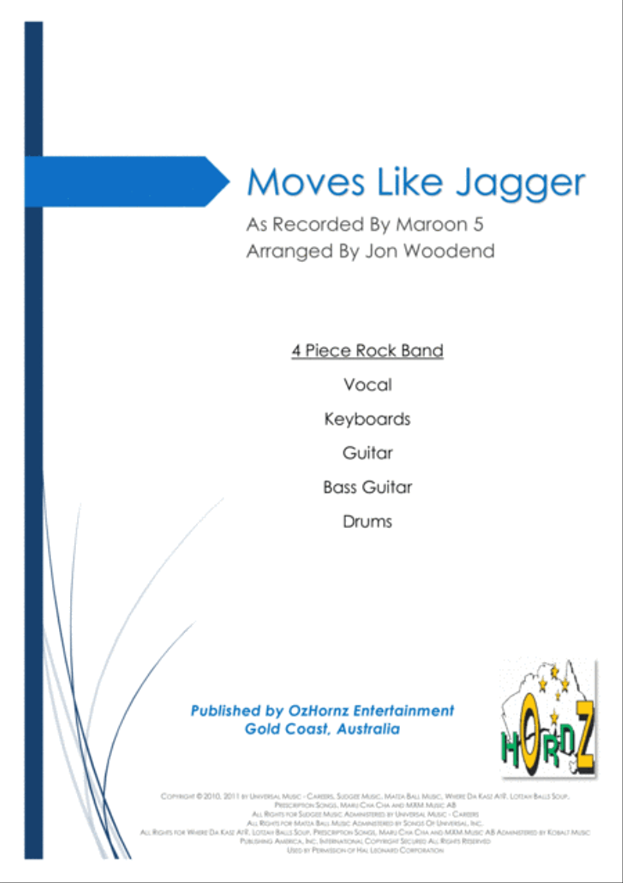 Moves Like Jagger Moves Like Jagger Jazz Ensemble scores gallery preview page 1