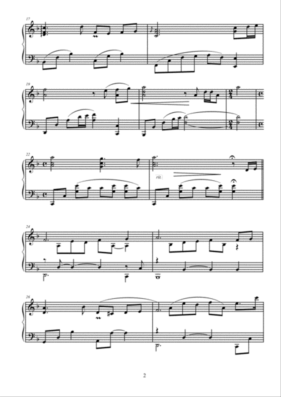 E' la pioggia (It's The Rain) - piano solo - Luca Ottani Piano Solo scores gallery preview page 3