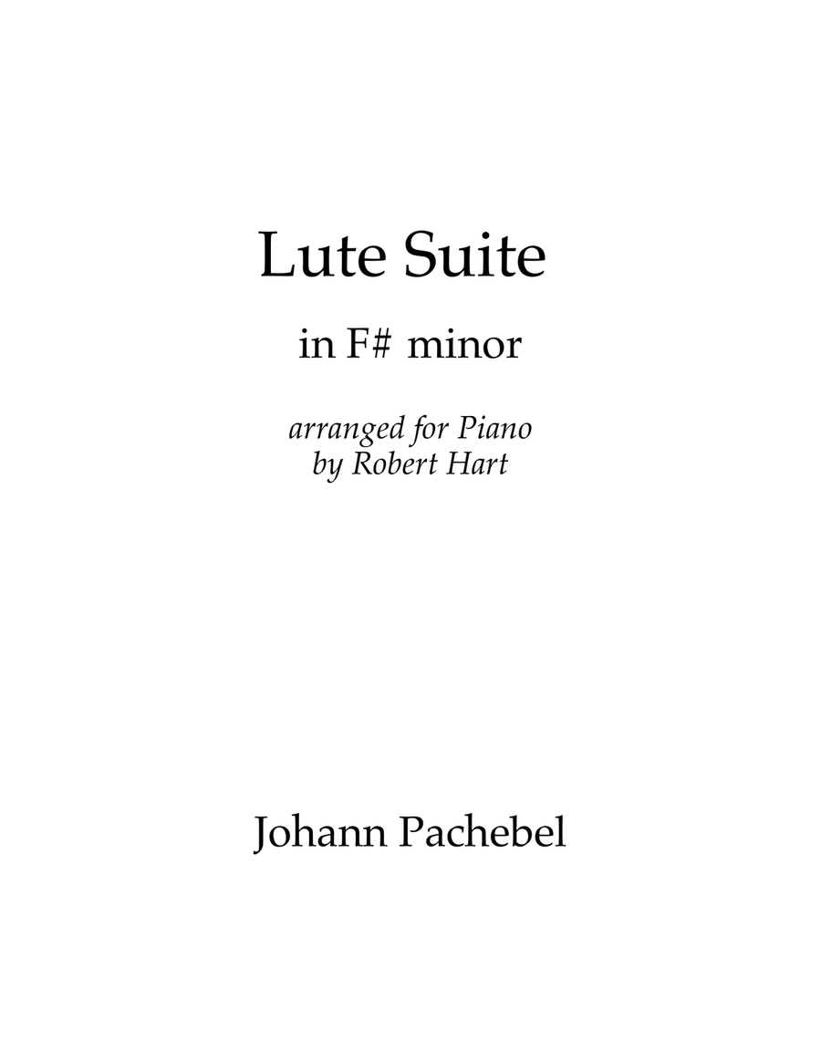 Book cover for Lute Suite for Piano