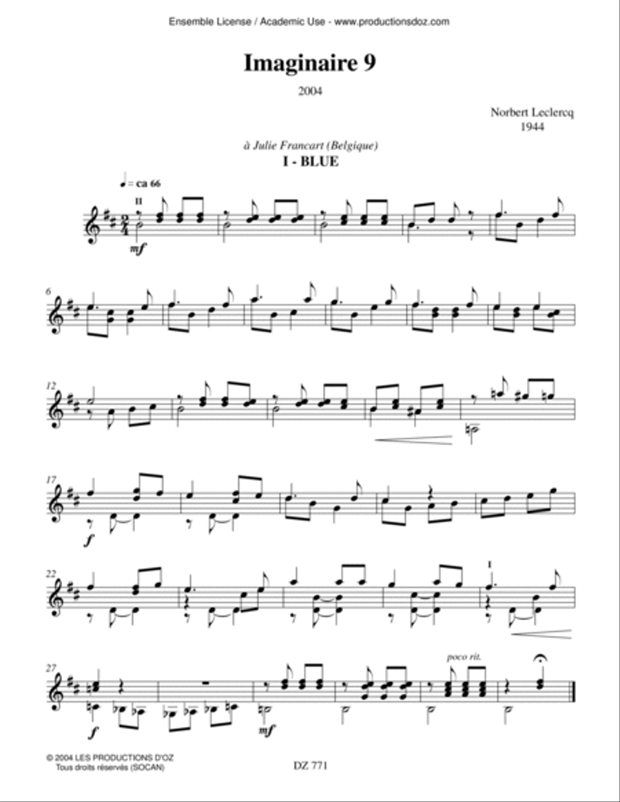 Imaginaire 9 Classical Guitar scores gallery preview page 2