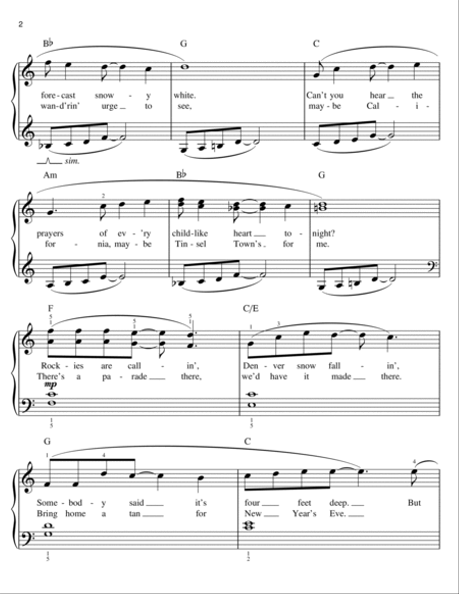Tennessee Christmas (arr. Phillip Keveren) Easy Piano scores gallery preview page 2