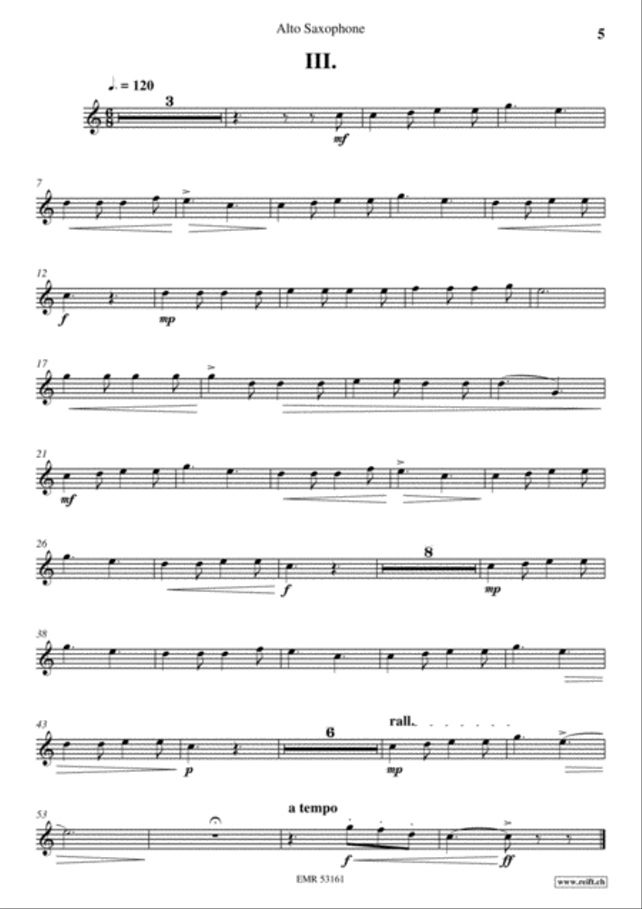 4 Pieces Alto Saxophone scores gallery preview page 6